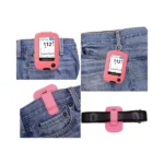Funda de piel con clip para lector FreeStyle Libre en color rosa