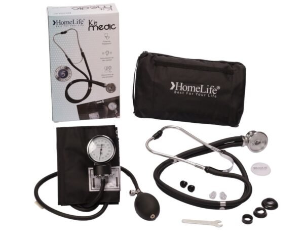 Kit médico con fonendoscopio Rappaport y tensiómetro aneroide Home Life en estuche