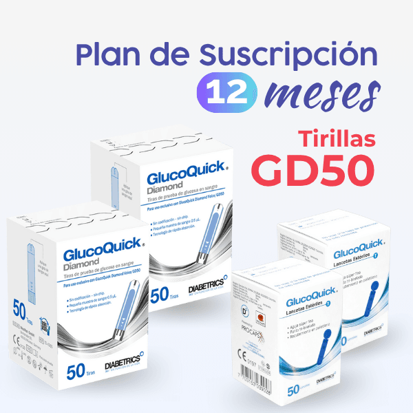 Plan Suscripción Anual Tiras GlucoQuick Diamond GD50