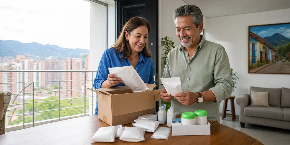 Cliente recibiendo su pedido del plan de suscripción Tododiabetes
